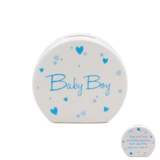 Picture of £5.99 BABY BOY MONEY BANK (6) LP42047