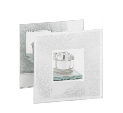 Picture of £3.99 SILVER FEATHER T-LIGHT BURNER (6)