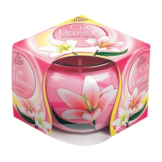 Picture of £1.00 CUT FLOWERS SLEEVE CANDLE (12)