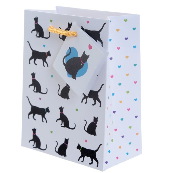 Picture of £0.79 CAT MEDIUM GIFT BAGS (12) GBAG39B