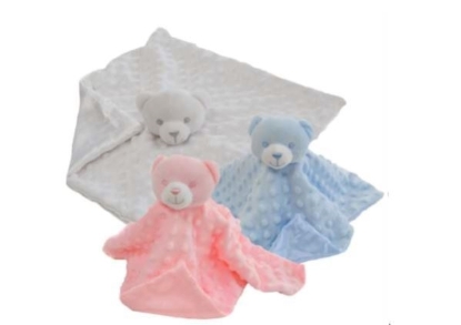 Picture of £3.99 BEAR COMFORT BLANKETS (6) 4BC34