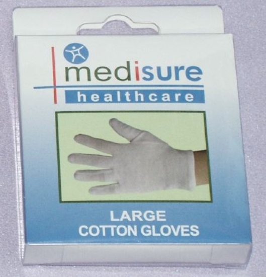 Picture of £1.99 MEDISURE COTTON GLOVES LARGE (6)