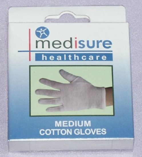 Picture of £1.99 MEDISURE COTTON GLOVES MEDIUM (6)