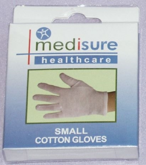 Picture of £1.99 MEDISURE COTTON GLOVES SMALL (6)