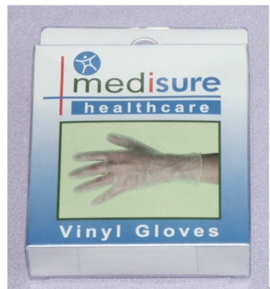 Picture of £1.79 MEDISURE VINYL GLOVES 10's (6)