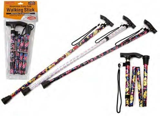 Picture of £9.99 FLORAL FOLDING WALK. STICKS (12)