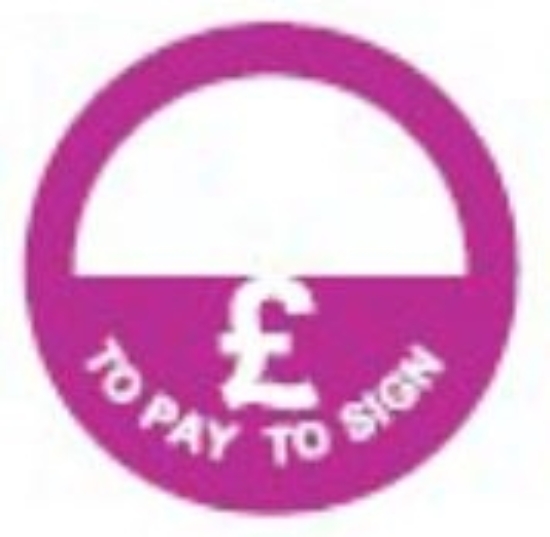 Picture of TO PAY LABELS (ROLLS OF 1000)