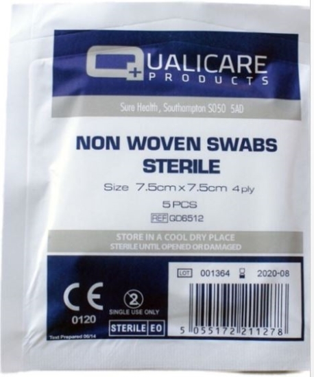 Picture of £0.49 QUALICARE GAUZE SWAB STER.7.5cm(25