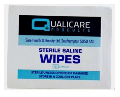Picture of £0.08 QUALICARE SALINE WIPES (100)