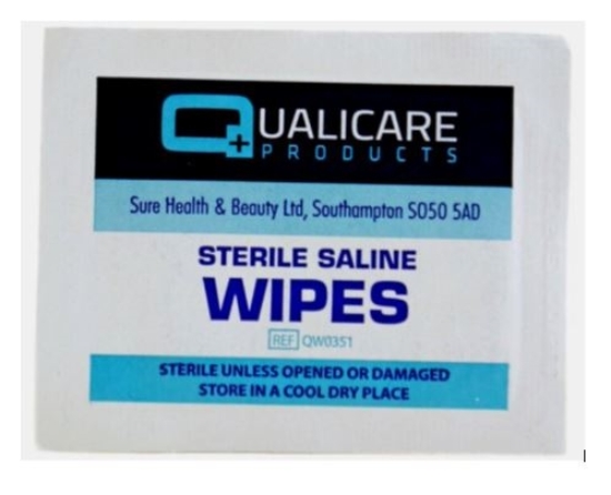 Picture of £0.08 QUALICARE SALINE WIPES (100)