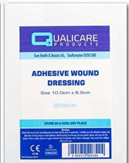 Picture of £0.25 QUALICARE 10x8cm ADHES.WOUND (50)