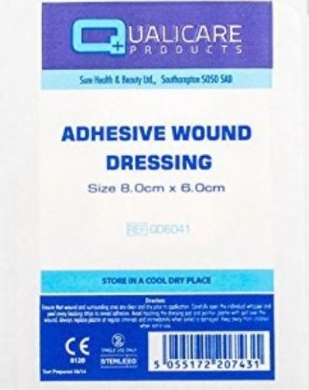 Picture of £0.25 QUALICARE 8x6cm ADHES.WOUND (100