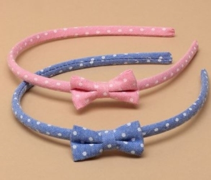 Picture of £1.00 POLKA BOW ALICE BAND (6) 7112